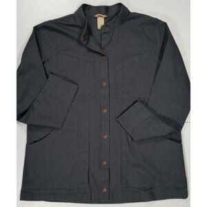 Duluth Trading DuluthFlex Fire Hose Smock Snap Up Canvas Utility Field Jacket M